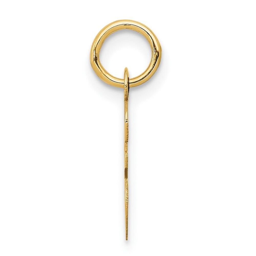 10k Yellow Gold Small Script Initial E Charm - image 2